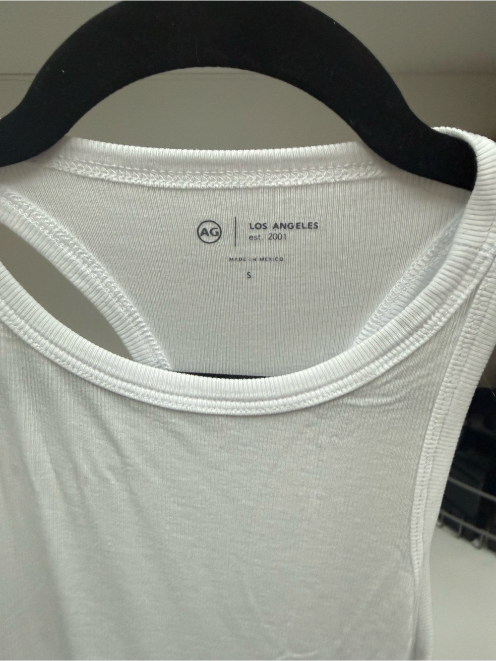 AG ORSO White Ribbed Racerback Tank Top - Picture 2 of 5